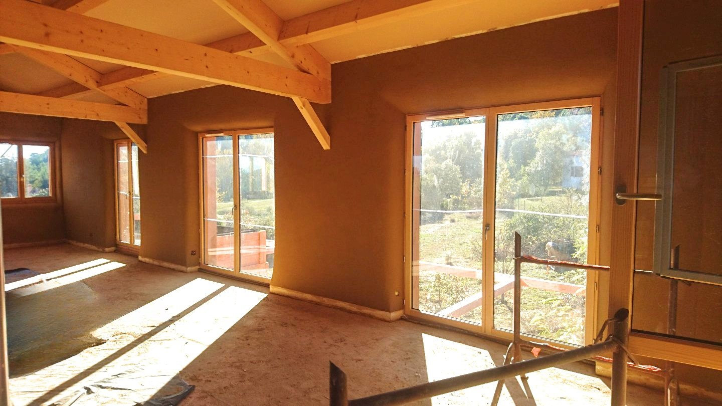 Chantier de rénovation écologique en Ardèche réalisé par Naturel Habitat